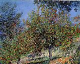 Apple Trees on the Chantemesle Hill by Claude Monet